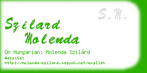 szilard molenda business card